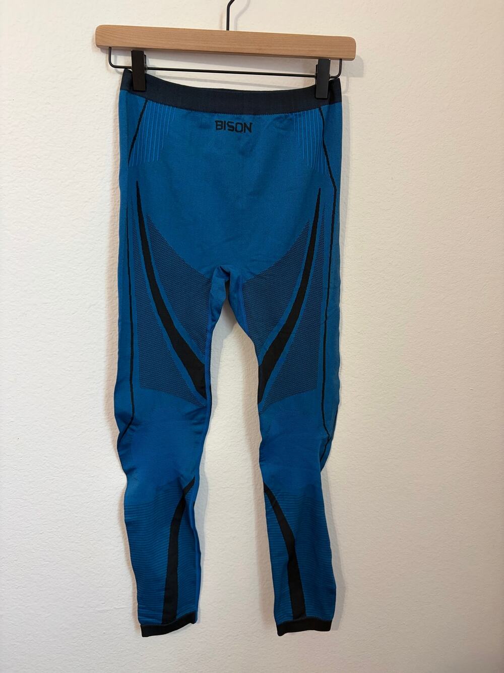 Bison Base Layer Pants Mens Size Medium Blue Snow Winter Weather Undergarment